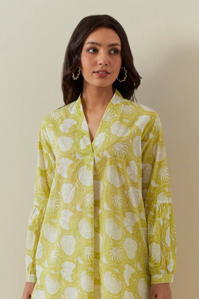 Green Floral Printed Co-Ord Set