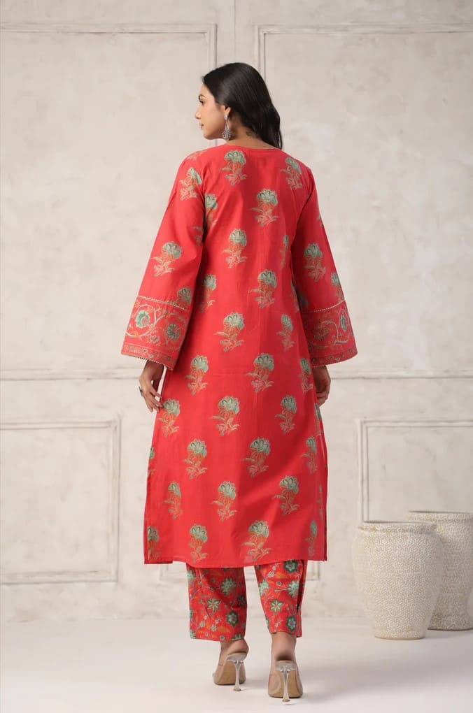 The Peach Floral Co-Ord Set