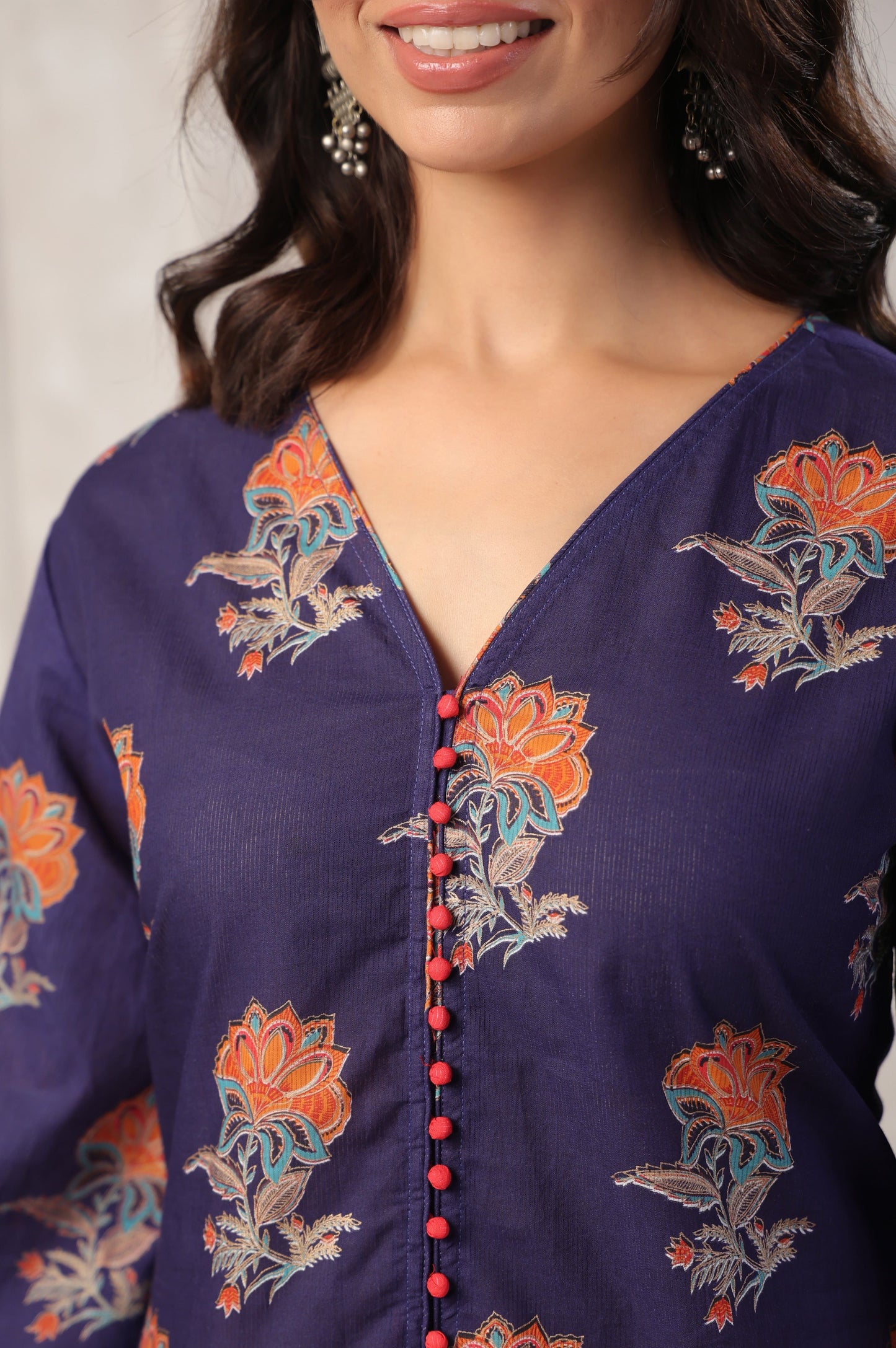 Blue Floral Printed Co-Ord Set