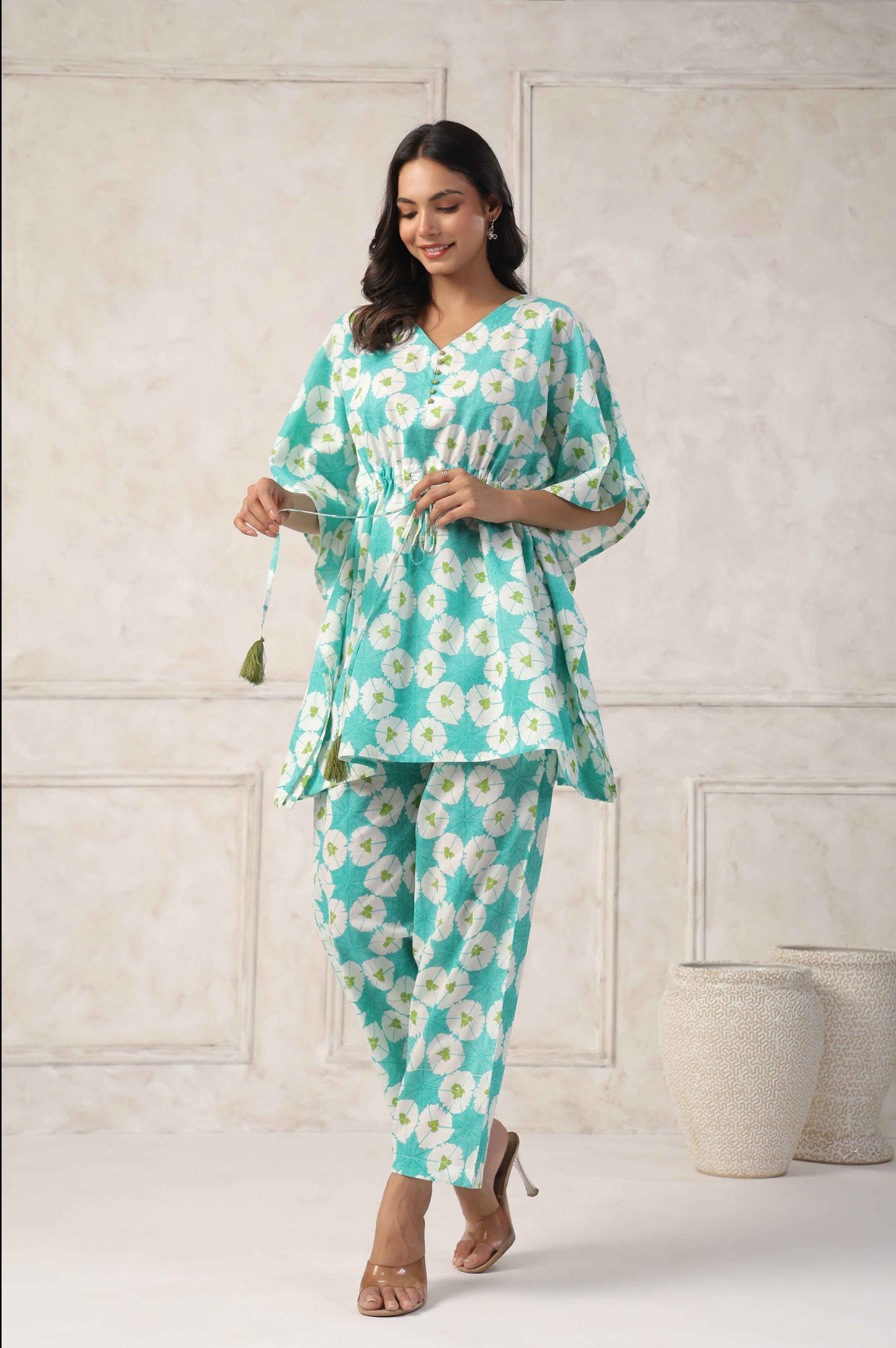 Green Kaftan Co-Ord Set
