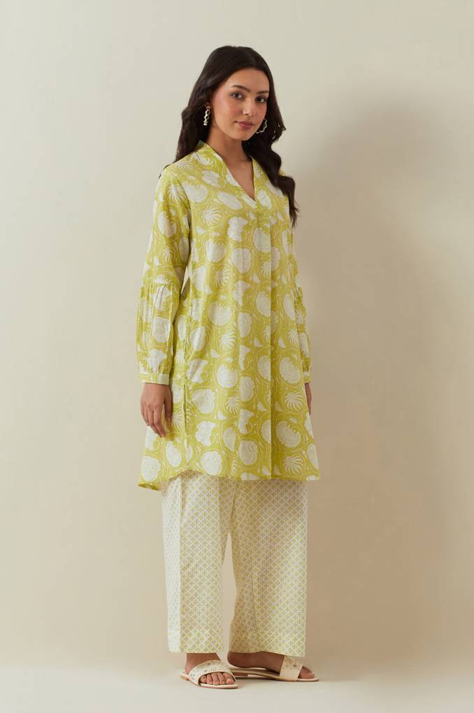 Green Floral Printed Co-Ord Set