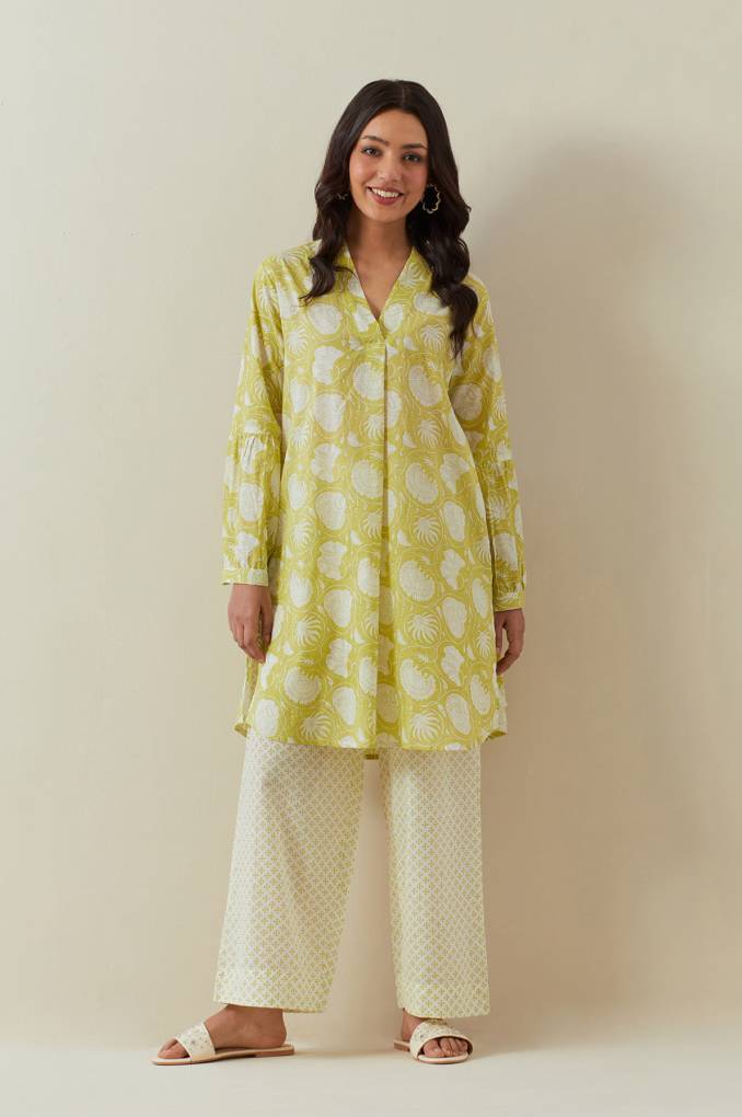 Green Floral Printed Co-Ord Set