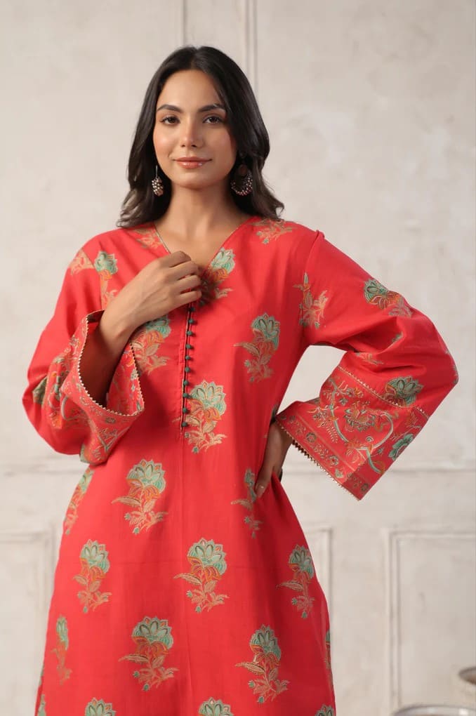 The Peach Floral Co-Ord Set