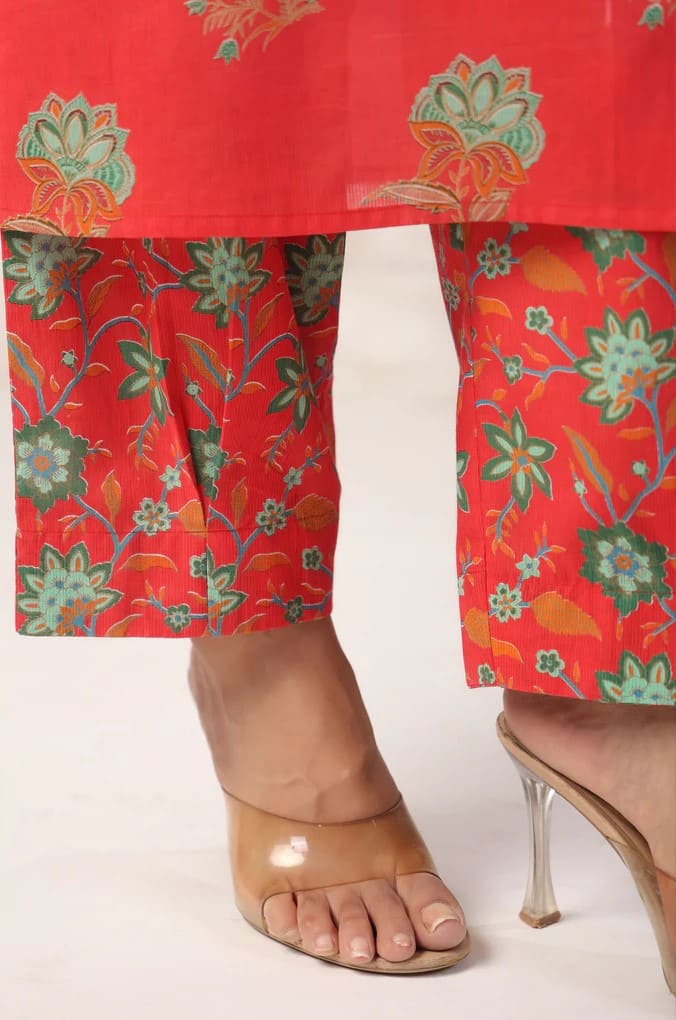 The Peach Floral Co-Ord Set