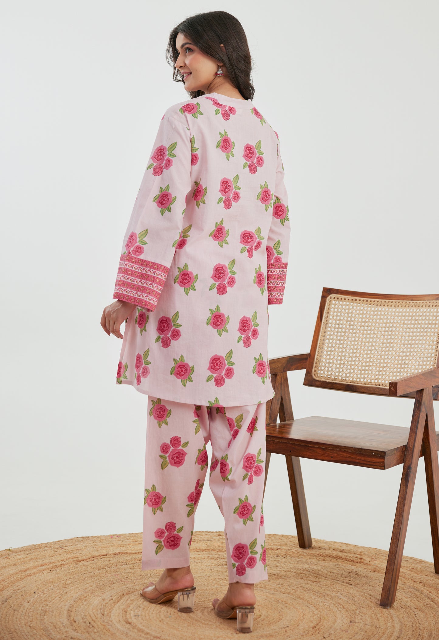 Pink Floral Printed Co-ord Set