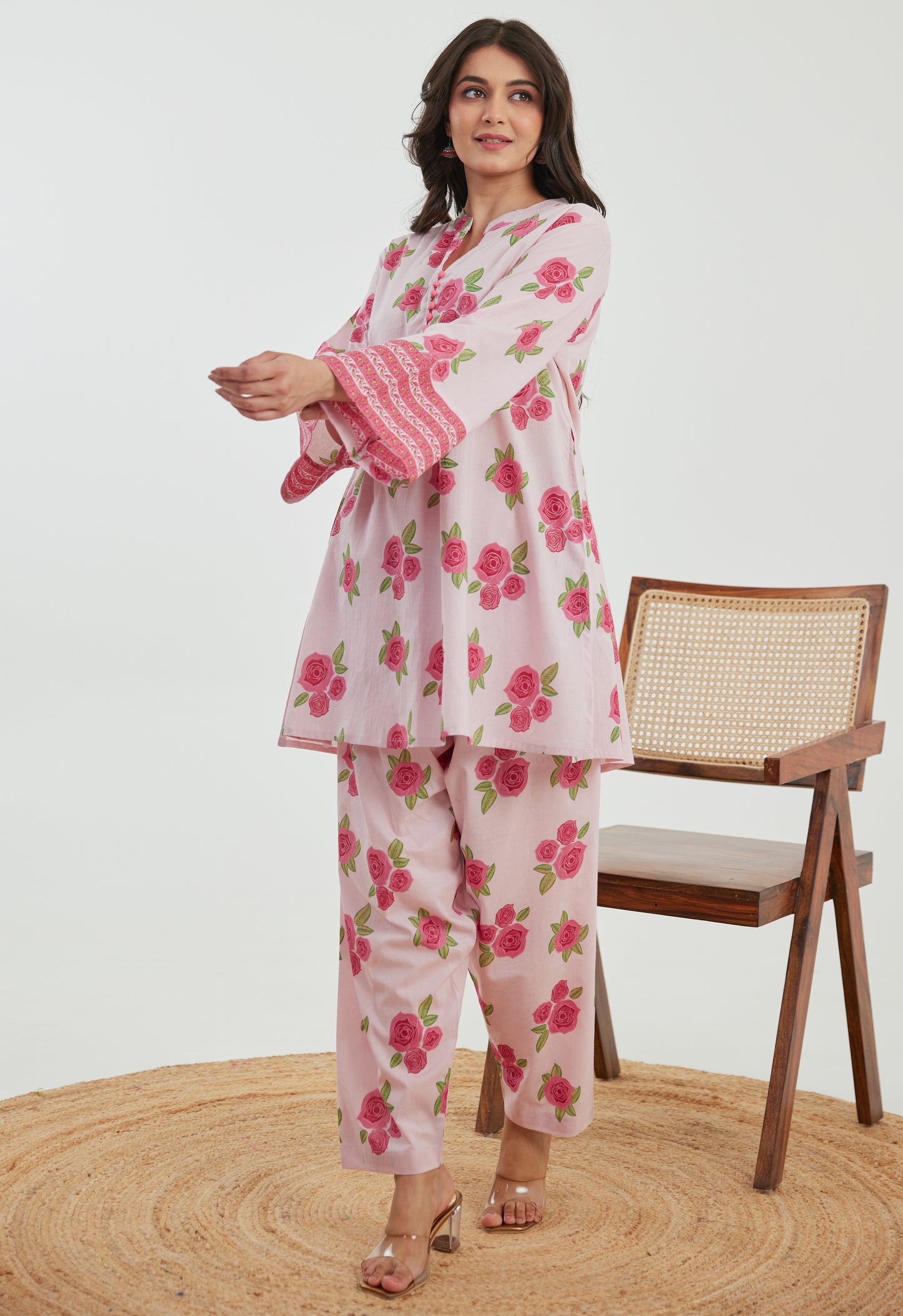 Pink Floral Printed Co-ord Set