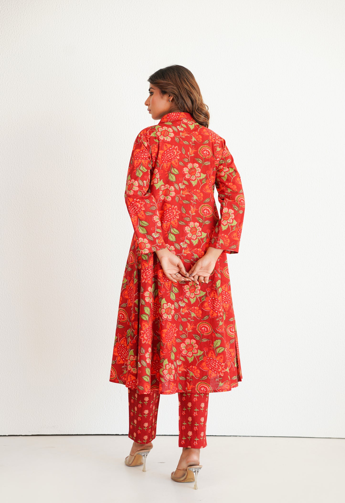 Maroon Floral Printed Co-Ord Set