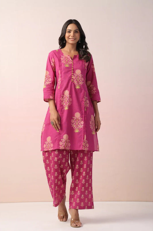 Pink Floral Printed Co-Ord set