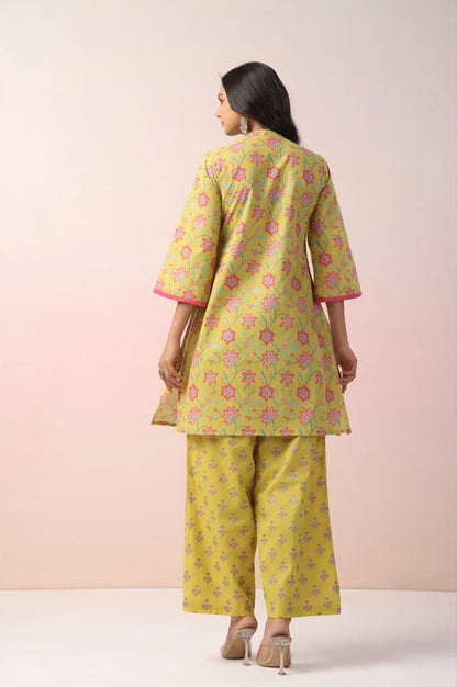 Yellow Floral Cotton Co-Ord Set