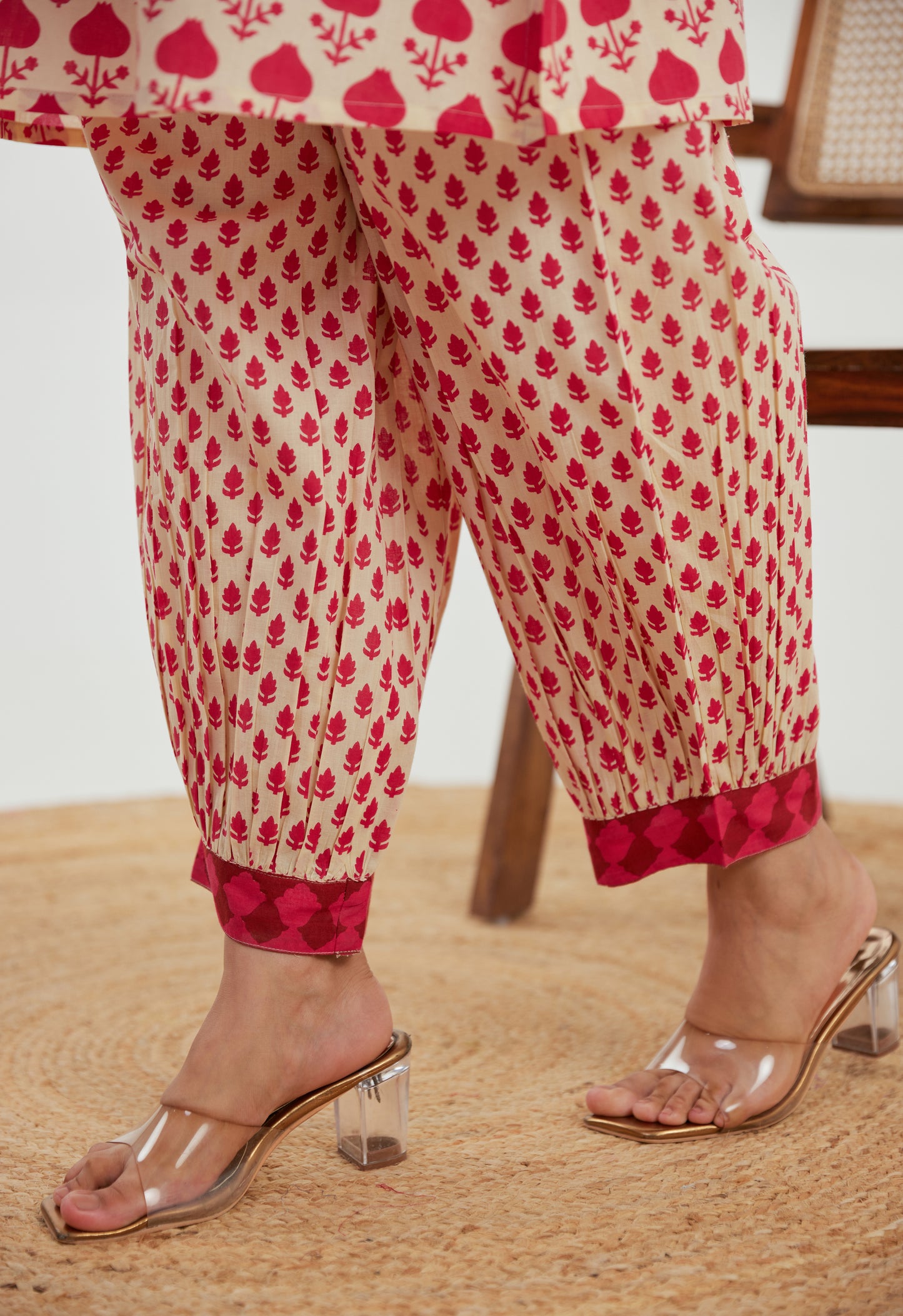 Pink Motif Printed Cotton Co-ord Set