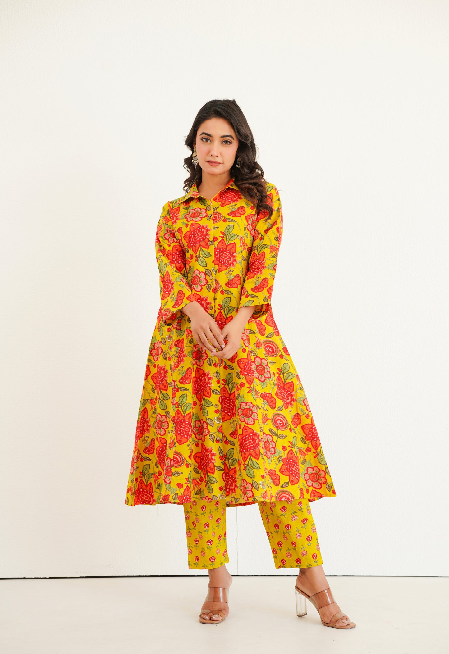 Yellow Floral Printed Co-Ord Set